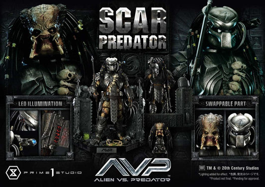 The Alien vs. Predator Museum Masterline Series Statue 1/3 Scar Predator 93 cm 4580708048420