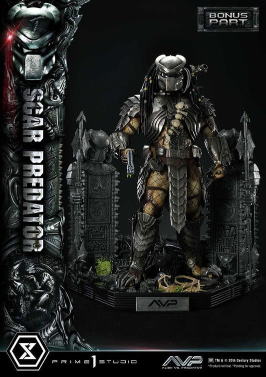 The Alien vs. Predator Museum Masterline Series Statue 1/3 Scar Predator Deluxe Bonus Version 93 cm 4580708048444