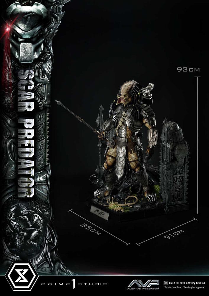 The Alien vs. Predator Museum Masterline Series Statue 1/3 Scar Predator Deluxe Bonus Version 93 cm 4580708048444