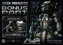 The Alien vs. Predator Museum Masterline Series Statue 1/3 Scar Predator Deluxe Bonus Version 93 cm 4580708048444