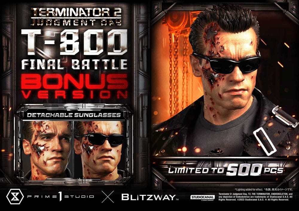 Terminator 2 Museum Masterline Series Statue 1/3 T-800 Final Battle Deluxe Bonus Version 75 cm 4580708048680