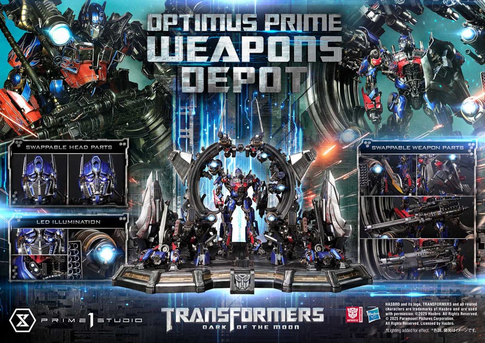 Transformers: Dark of the Moon (Film) Museum Masterline Statue Optimus Prime Weapons Depot 127 cm 4582647121059