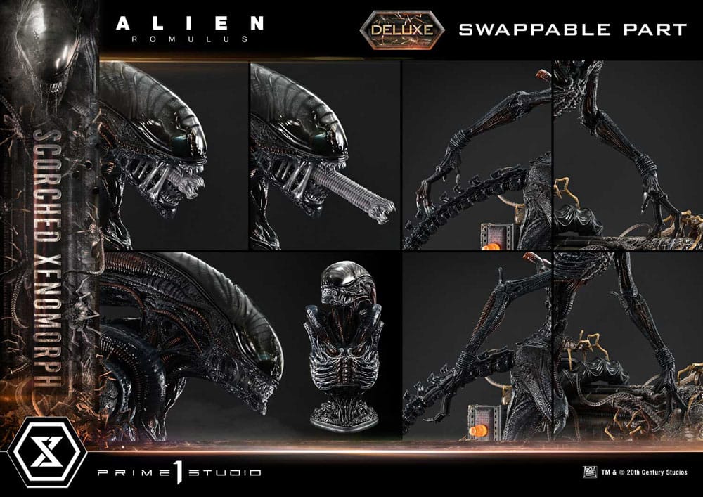 Alien: Romulus Museum Masterline XL Statue 1/3 Scorched Xenomorph Deluxe Bonus Version 98 cm 4582647121875