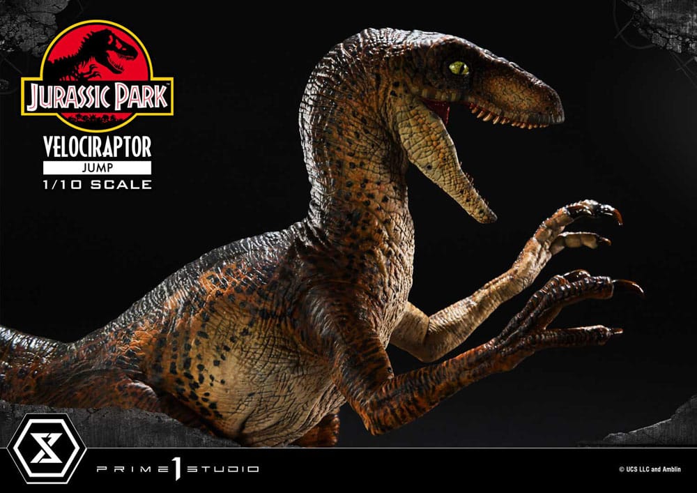 Jurassic Park Prime Collectibles Statue 1/10 Velociraptor Jump 21 cm 4580708048758
