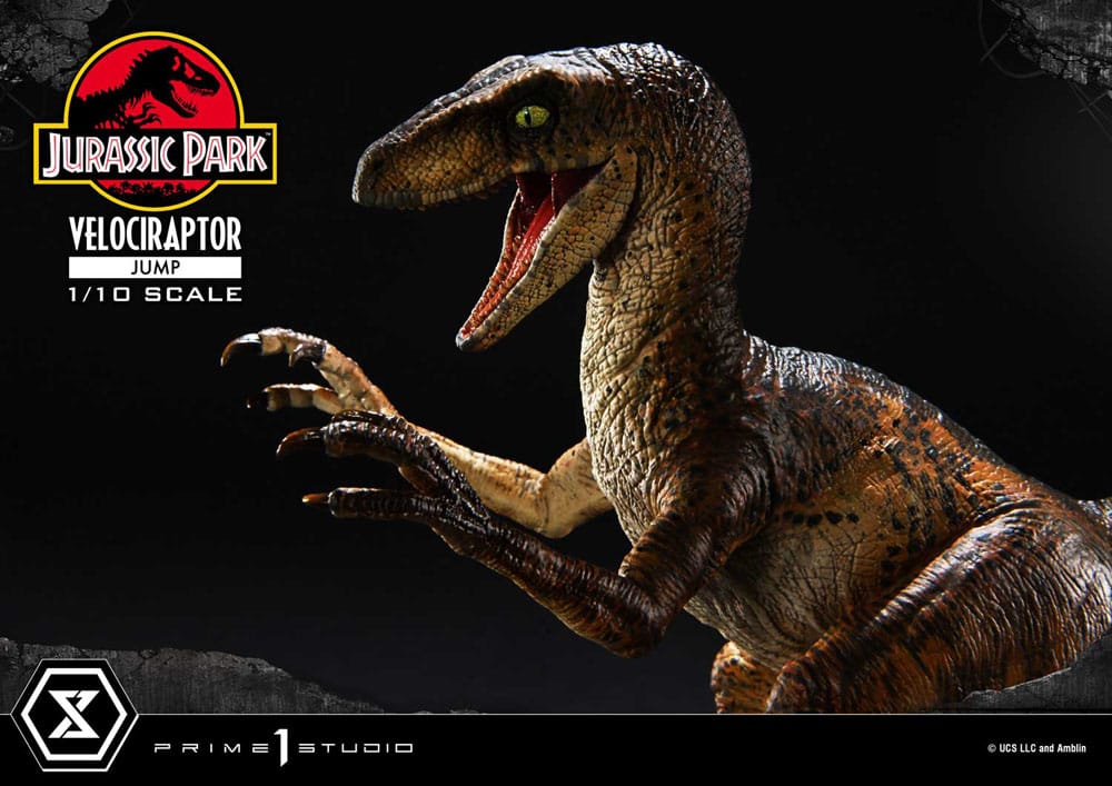 Jurassic Park Prime Collectibles Statue 1/10 Velociraptor Jump 21 cm 4580708048758