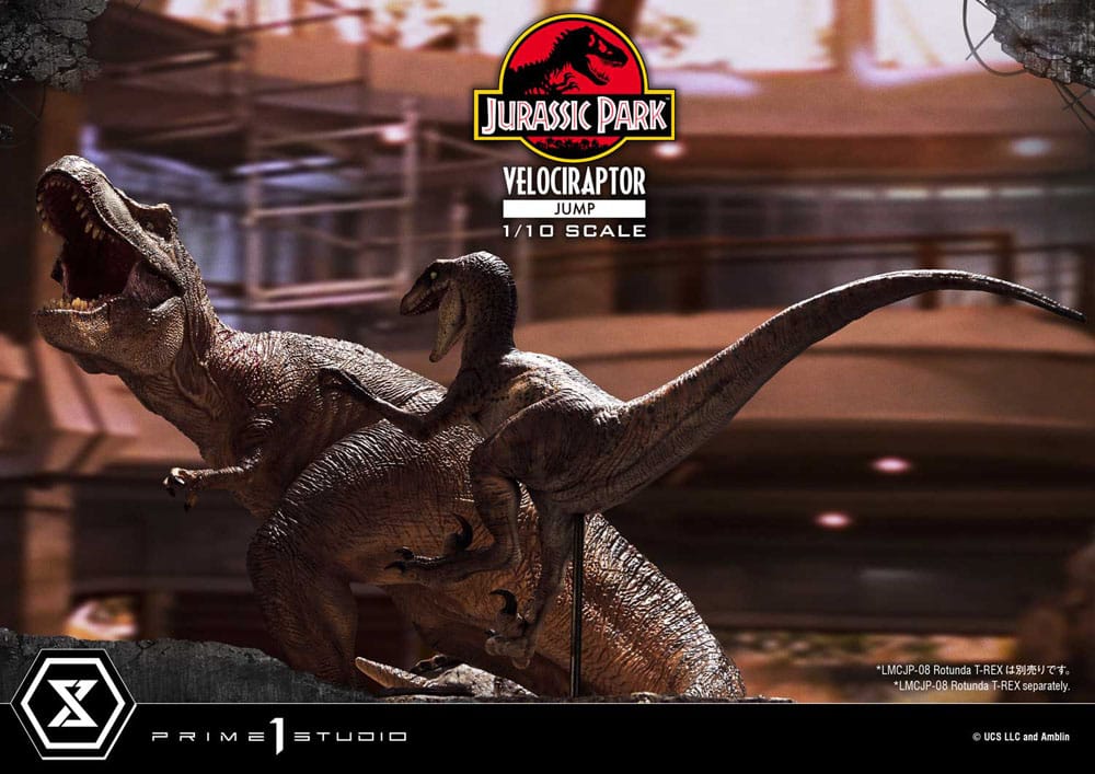 Jurassic Park Prime Collectibles Statue 1/10 Velociraptor Jump 21 cm 4580708048758