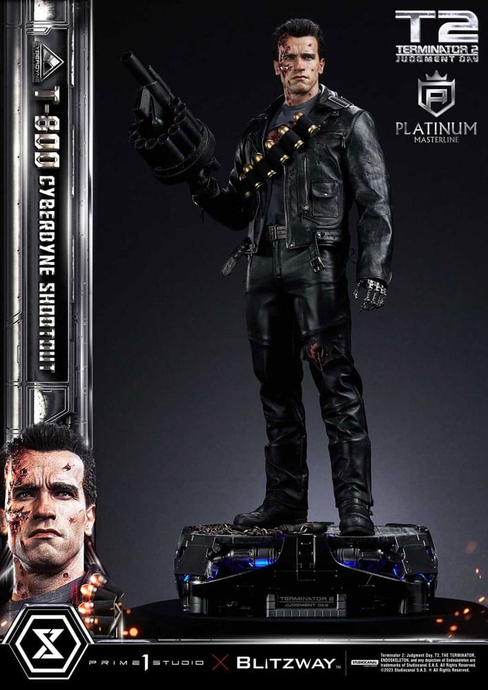 Terminator 2 Platimum Masterline Series Statue 1/3 T-800 Cyberdyne Shootout 74 cm 4580708048642