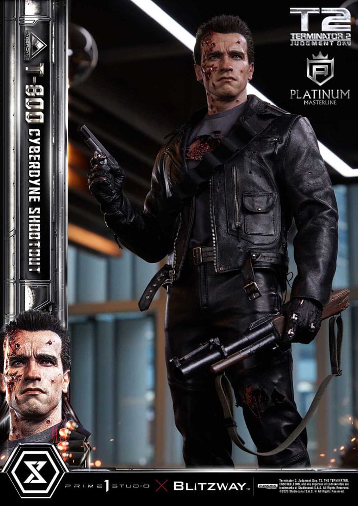 Terminator 2 Platimum Masterline Series Statue 1/3 T-800 Cyberdyne Shootout 74 cm 4580708048642
