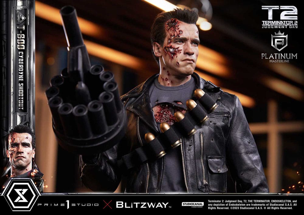 Terminator 2 Platimum Masterline Series Statue 1/3 T-800 Cyberdyne Shootout 74 cm 4580708048642