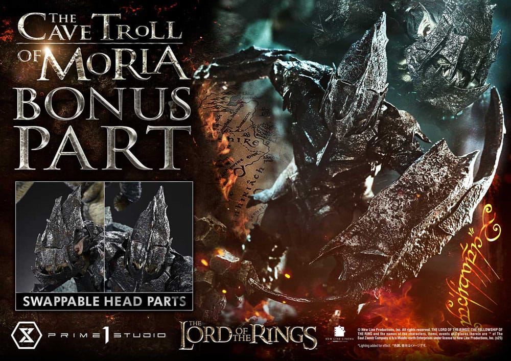 The Lord of the Rings Premium Masterline Series Statue 1/6 Cave Troll of Moria Bonus Version 91 cm   4582647122452