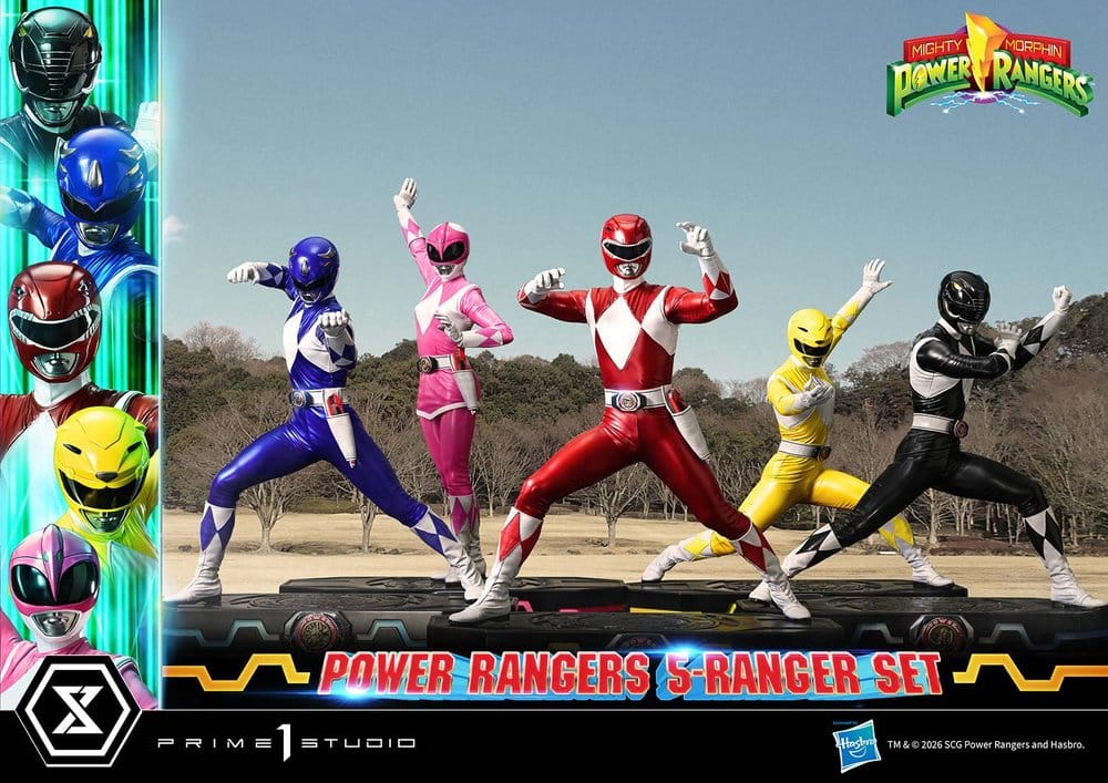 Mighty Morphin Power Rangers Premium Masterline Set of 5 Statues 1/4 Deluxe Version 62 cm 4582647125064