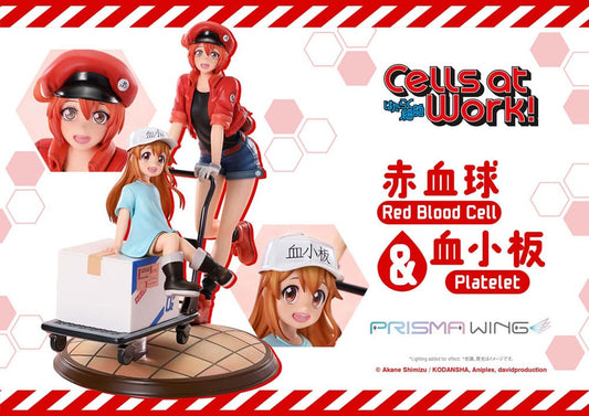 Cells at Work Prisma Wing PVC Statue Red Blood Cell & Platelet  26 cm   4582647121172