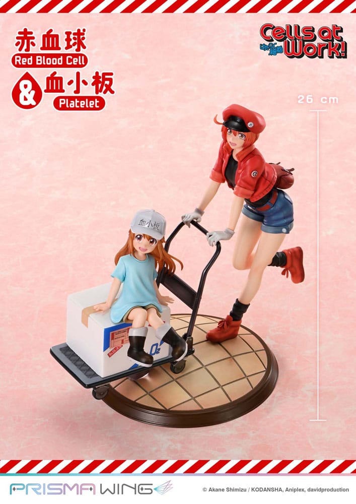 Cells at Work Prisma Wing PVC Statue Red Blood Cell & Platelet  26 cm   4582647121172