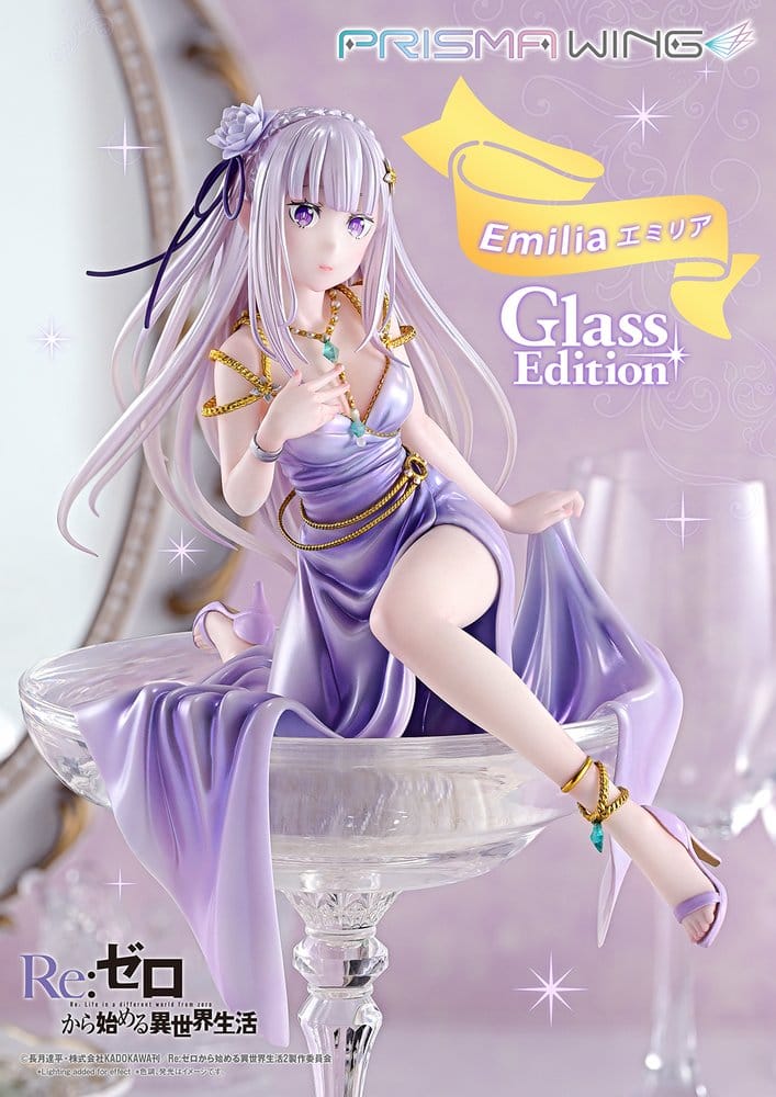 Re:Zero Prisma Wing Statue 1/7 Emilia Glass Edition 29 cm 4582647123596