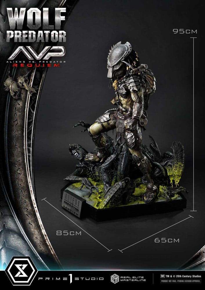 Alien vs. Predator Real Elite Masterline Series Statue 1/3 Requiem Wolf Predator 95 cm 4582647121622