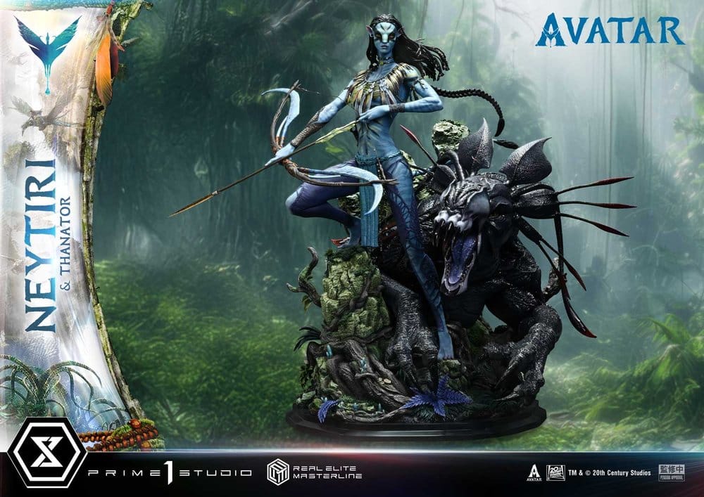 Avatar (Film) Real Elite Masterline Series Statue 1/4 Neytiri & Thanator 75 cm  4582647123282