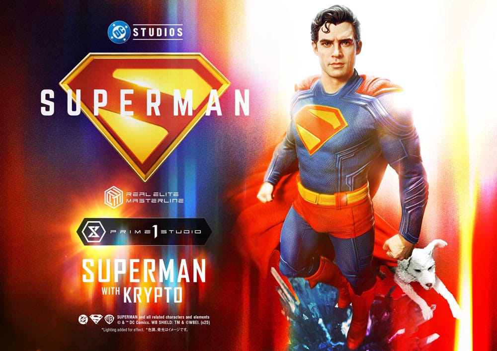 Superman (2025) Real Elite Masterline Series Statue 1/3 Superman with Krypto 95 cm  4582647123015