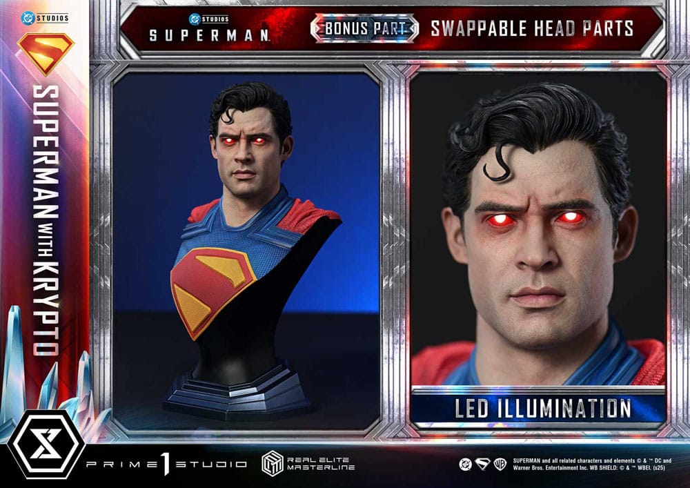 Superman (2025) Real Elite Masterline Series Statue 1/3 Superman with Krypto Bonus Version 95 cm  4582647123022