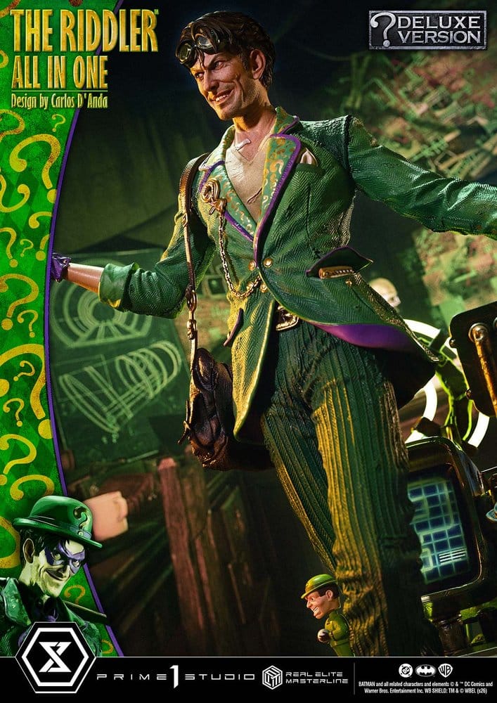 DC Comics Real Elite Masterline Series Statue 1/3 The Riddler All In One (Design by Carlos D'Anda) Deluxe Version 74 cm 4582647125286
