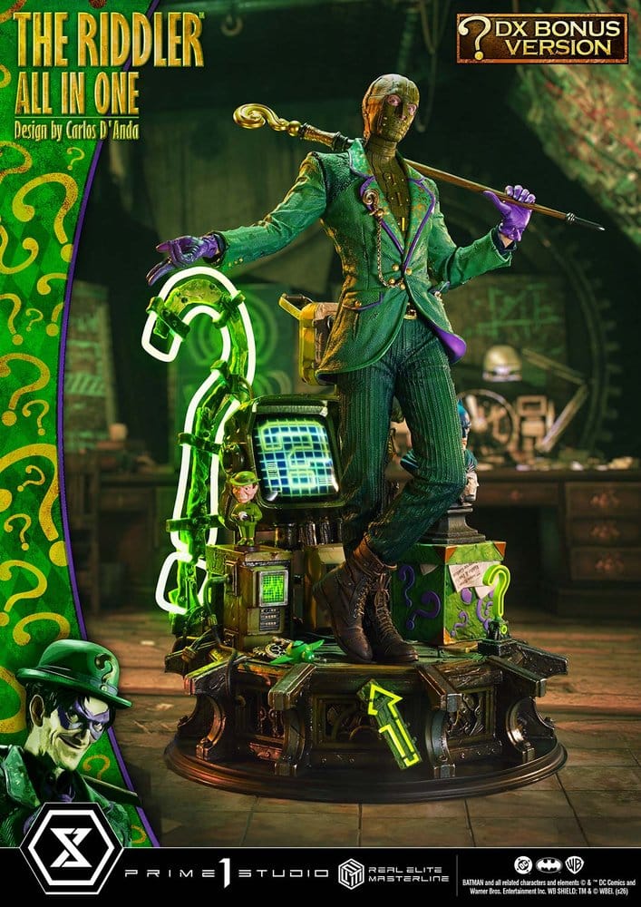 DC Comics Real Elite Masterline Series Statue 1/3 The Riddler All In One (Design by Carlos D'Anda) DX Bonus Version 74 cm 4582647125293