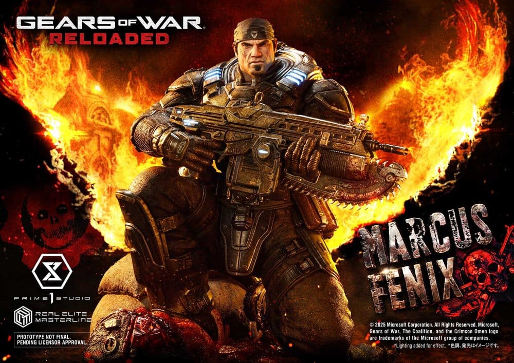 Gears of War: Reloaded Real Elite Masterline Series Statue 1/3 Marcus Fenix Ultimate Version 97 cm  4582647123473