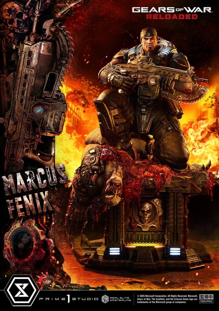 Gears of War: Reloaded Real Elite Masterline Series Statue 1/3 Marcus Fenix Ultimate Version 97 cm  4582647123473
