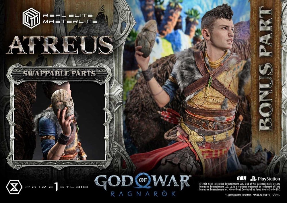 God of War: Ragnarok Real Elite Masterline Statue 1/3 Atreus DX Bonus Version 96 cm 4582647124487