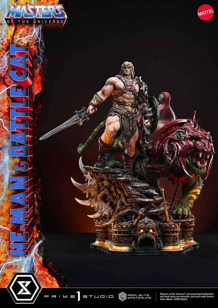Masters of the Universe Real Elite Masterline Series Statue 1/4 He-Man & Battle Cat 86 cm  4582647123428