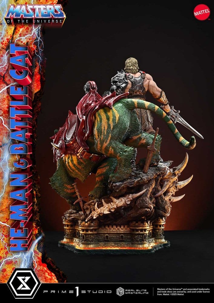 Masters of the Universe Real Elite Masterline Series Statue 1/4 He-Man & Battle Cat 86 cm  4582647123428