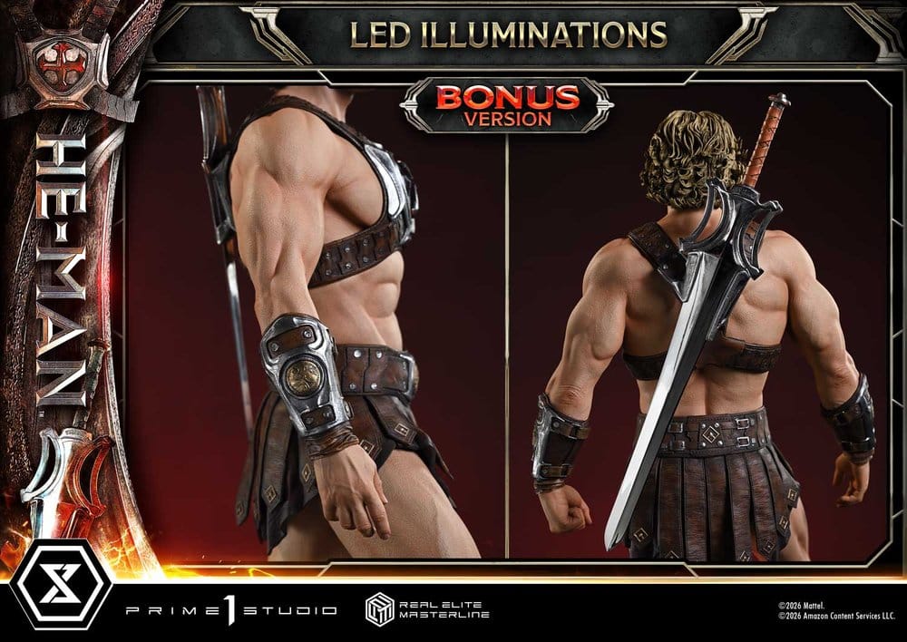 Masters of the Universe (2026 Film) Real Elite Masterline Series Statue 1/3 He-Man DX Bonus Version 117 cm 4582647124777