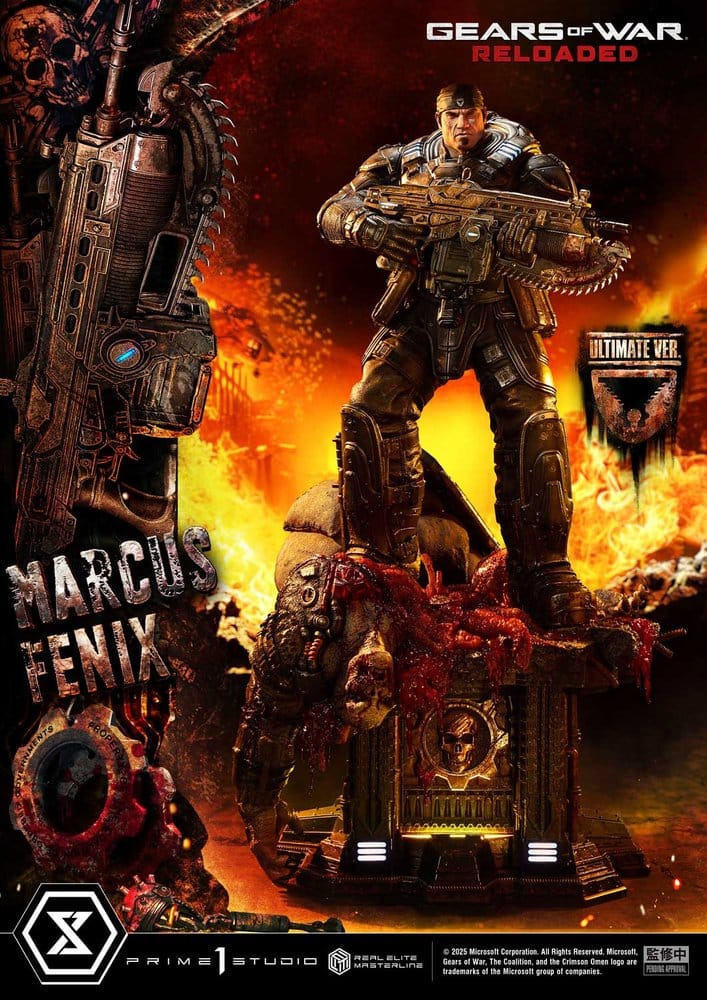 Gears of War: Reloaded Real Elite Masterline Series Statue 1/3 Marcus Fenix Ultimate Version 97 cm  4582647123480