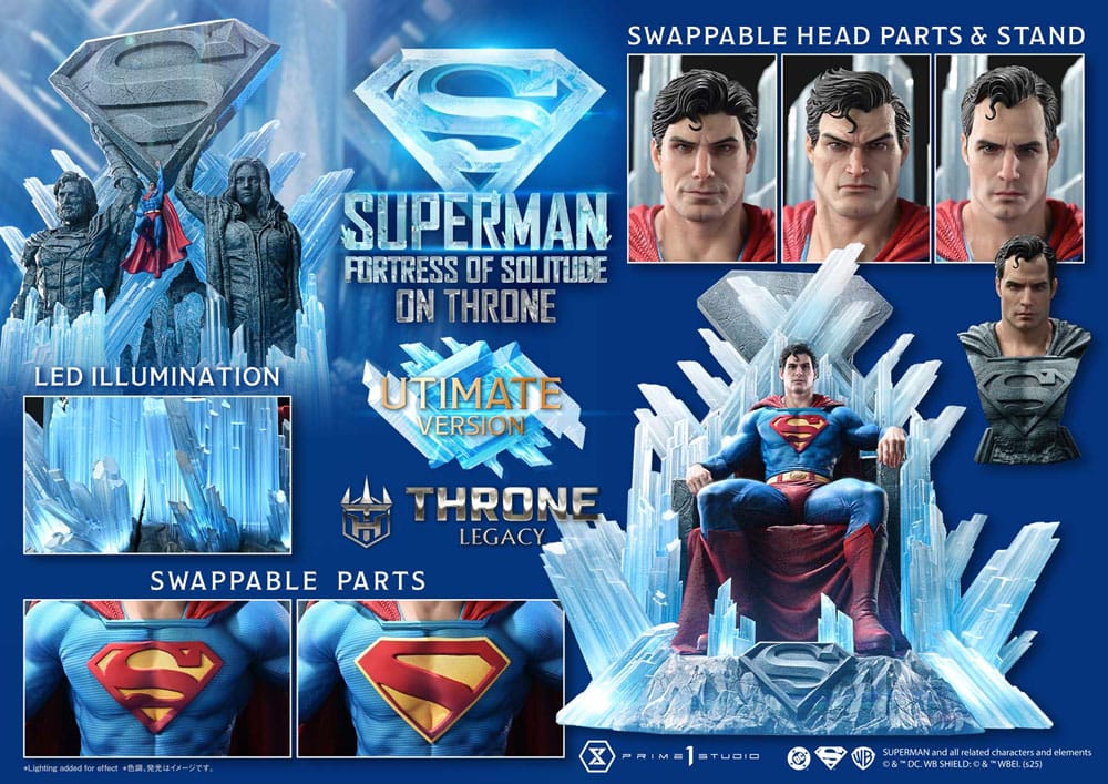 DC Comics Throne Legacy Collection Statue Statue 1/4 Superman Fortress of Solitude on Throne (Design by Gabriele Dell'Otto) Ultimate Bonus Version 4582647122162