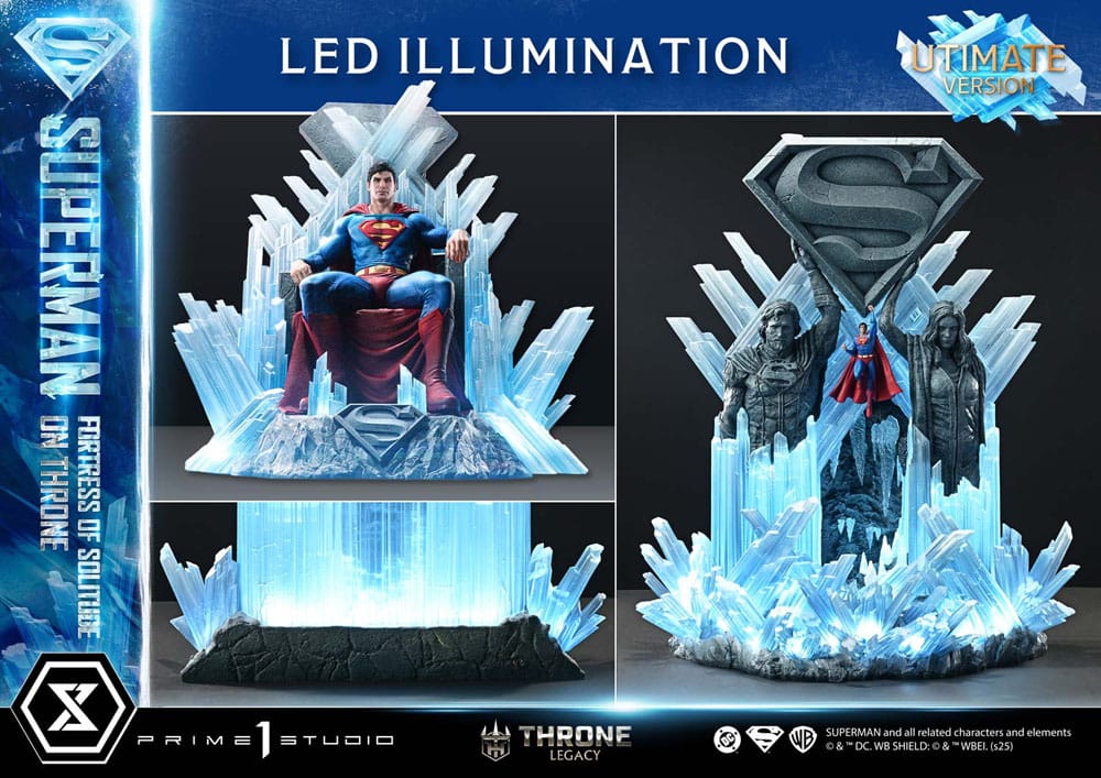 DC Comics Throne Legacy Collection Statue Statue 1/4 Superman Fortress of Solitude on Throne (Design by Gabriele Dell'Otto) Ultimate Bonus Version 4582647122162