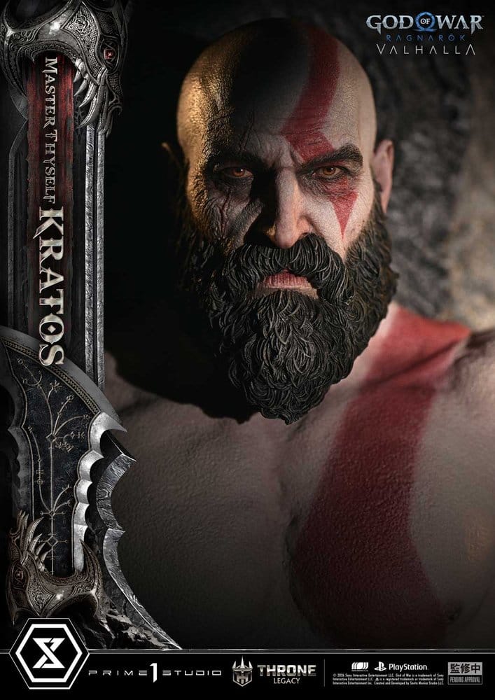 Throne Legacy God of War Series Statue 1/3 Ragnarok Master Thyself Kratos  67 cm 4582647123381