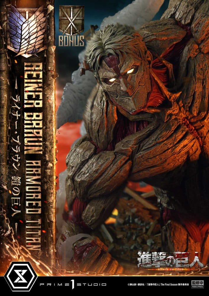 Attack on Titan (TV animation) Ultimate Diorama Masterline Statue Reiner Braun Armored Titan Bonus Version 75 cm 4582647124722