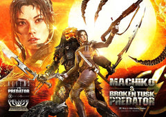 Aliens vs. Predator (Comic) Ultimate Premium Masterline Statue 1/4 Machiko & Broken Tusk Predator Deluxe Version 84 cm 4582647125316