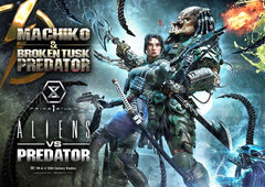 Aliens vs. Predator (Comic) Ultimate Premium Masterline Statue 1/4 Machiko & Broken Tusk Predator Deluxe Version 84 cm 4582647125316