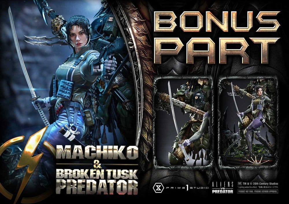 Aliens vs. Predator (Comic) Ultimate Premium Masterline Statue 1/4 Machiko & Broken Tusk Predator DX Bonus Version 84 cm 4582647125323