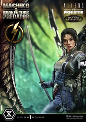 Aliens vs. Predator (Comic) Ultimate Premium Masterline Statue 1/4 Machiko & Broken Tusk Predator DX Bonus Version 84 cm 4582647125323
