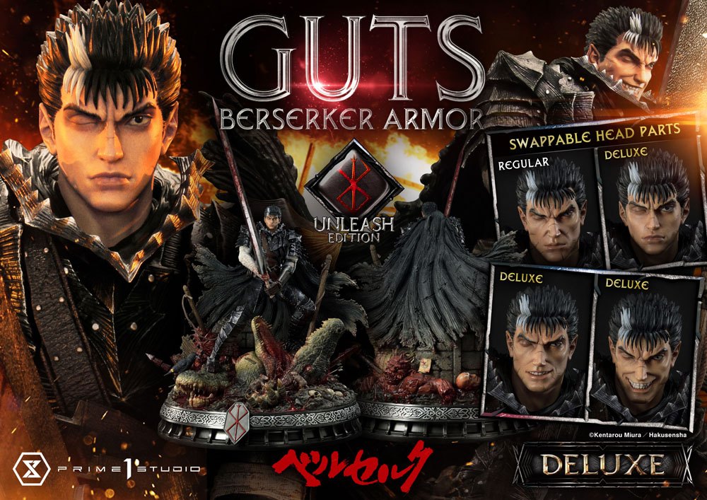 Berserk Statue 1/4 Guts Berserker Armor Unleash Edition Deluxe Version 91 cm 4582535948553