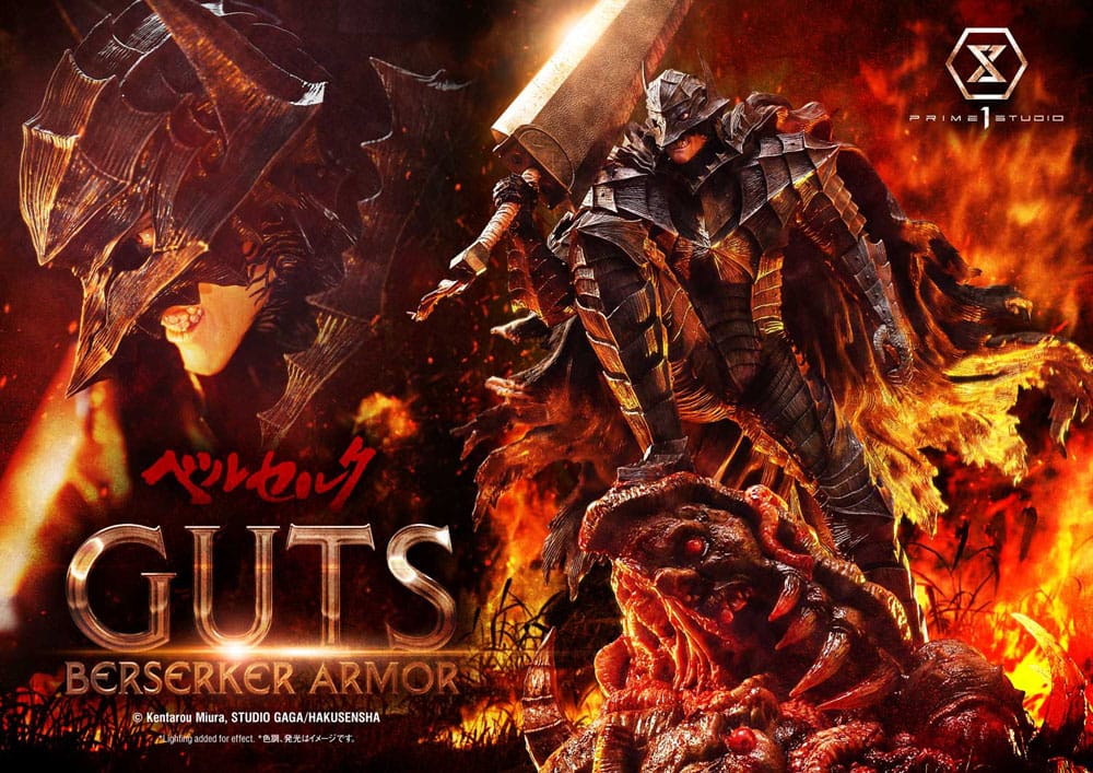 Berserk Ultimate Premium Masterline Series Statue 1/4 Guts, Berserker Armor Grunbeld vs. Guts 94 cm  4582647122636