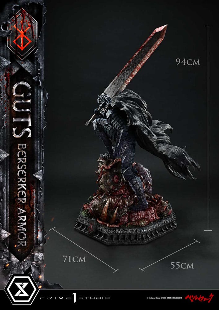 Berserk Ultimate Premium Masterline Series Statue 1/4 Guts, Berserker Armor Grunbeld vs. Guts 94 cm  4582647122636