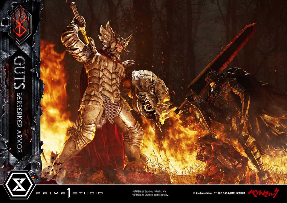 Berserk Ultimate Premium Masterline Series Statue 1/4 Guts, Berserker Armor Grunbeld vs. Guts 94 cm  4582647122636