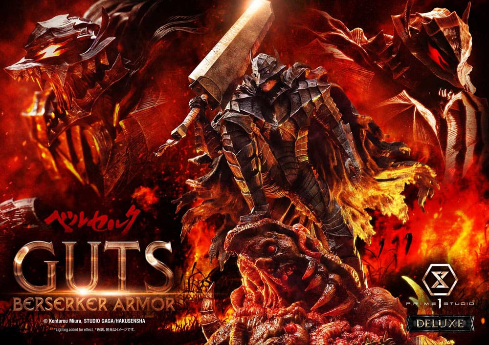 Berserk Ultimate Premium Masterline Series Statue 1/4 Guts, Berserker Armor Grunbeld vs. Guts Deluxe Version 94 cm  4582647122643