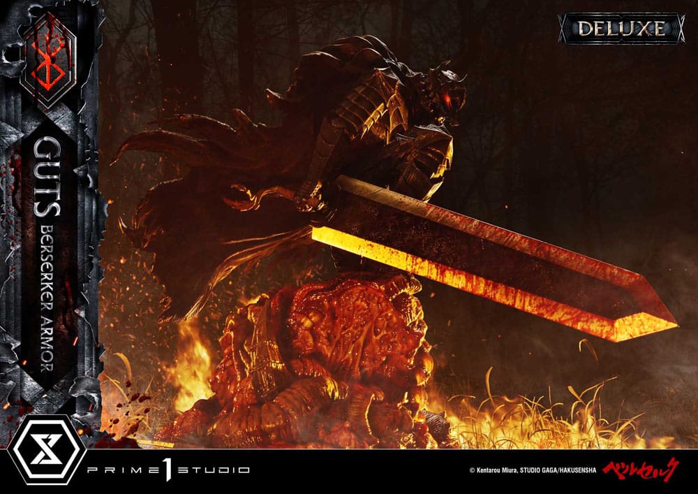 Berserk Ultimate Premium Masterline Series Statue 1/4 Guts, Berserker Armor Grunbeld vs. Guts Deluxe Bonus Version 94 cm  4582647122650