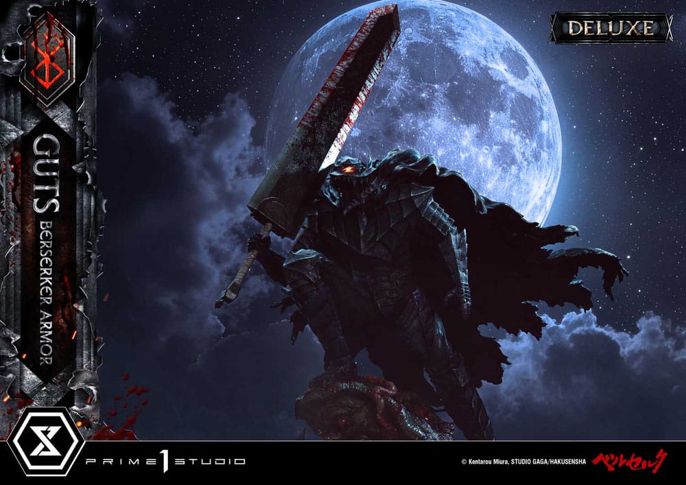 Berserk Ultimate Premium Masterline Series Statue 1/4 Guts, Berserker Armor Grunbeld vs. Guts Deluxe Bonus Version 94 cm  4582647122650