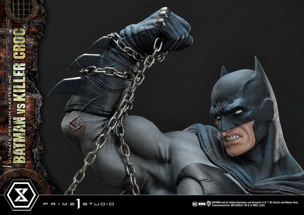 Batman Ultimate Premium Masterline Series Statue Batman Versus Killer Croc 71 cm 4580708048451