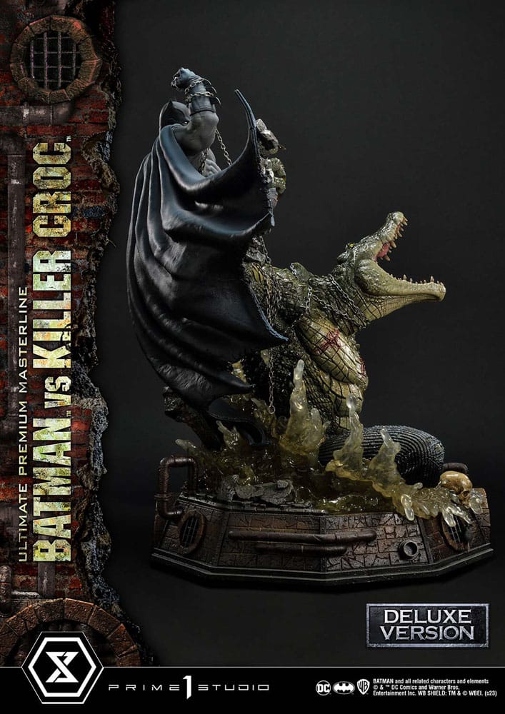 Batman Ultimate Premium Masterline Series Statue Batman Versus Killer Croc Deluxe Version 71 cm 4580708048468