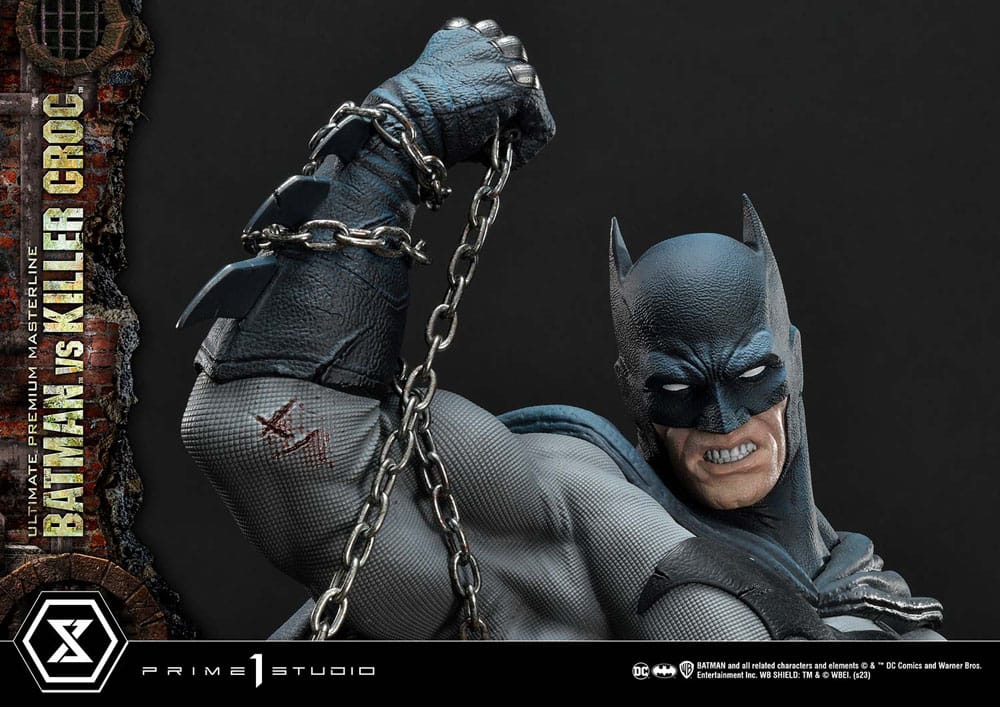 Batman Ultimate Premium Masterline Series Statue Batman Versus Killer Croc Deluxe Version 71 cm 4580708048468