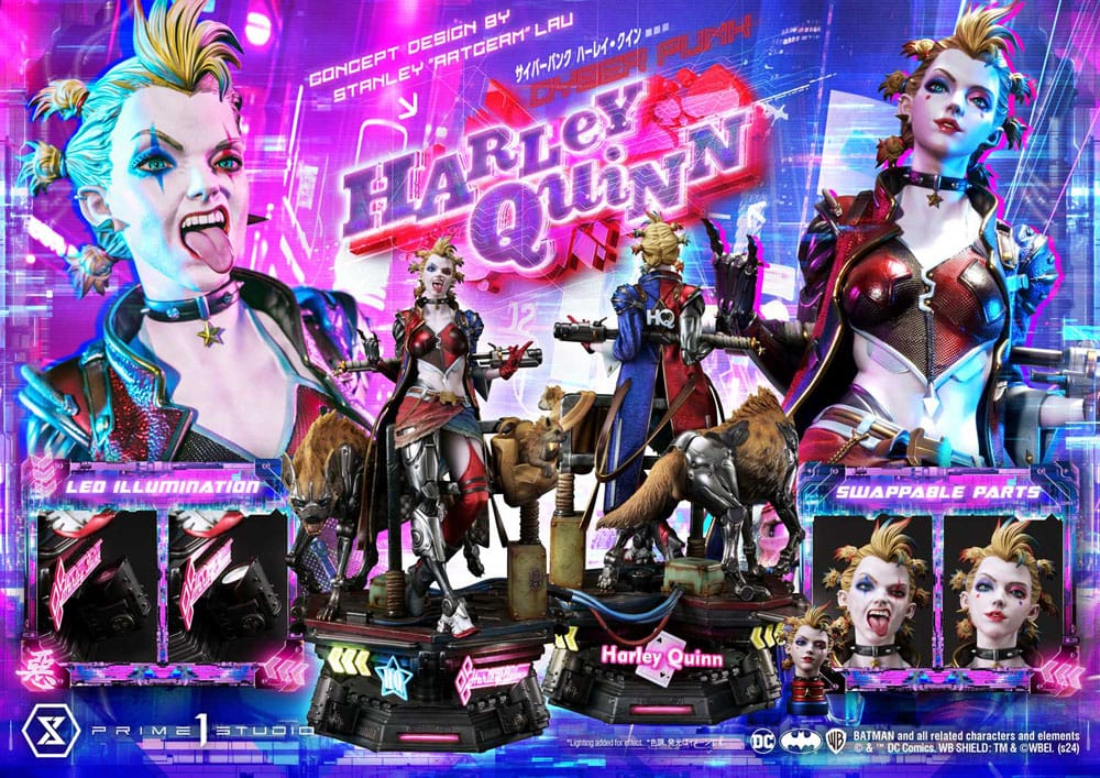 Batman Ultimate Premium Masterline Series Statue Cyberpunk Harley Quinn 60 cm 4580708048826